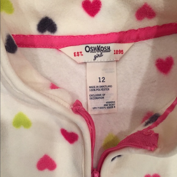OshKosh Girl Fleece Pullover, Size 12 - Picture 2 of 6